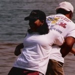 a date attempting to toss me in the lake back in my college days (he did not succeed)...