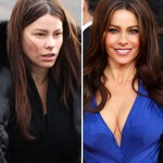 Sofia Vergara with and without make-up