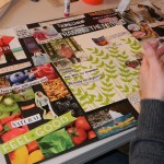 a visionSPARK participant works on her vision board