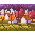 Abstract Purple Pink Trees by C. Horvath